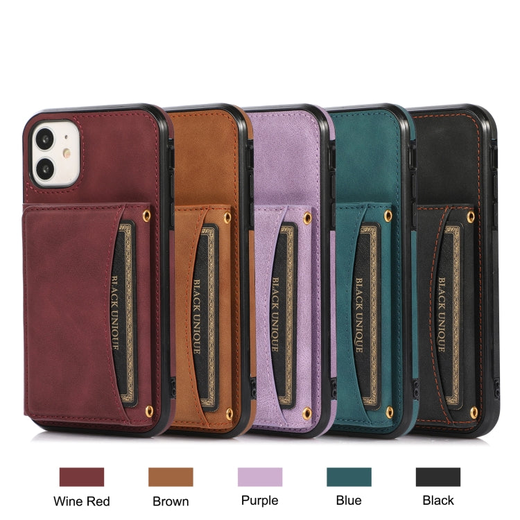 Three-fold Leather Phone Case with Card Slot & Wallet & Holder For iPhone 11 Pro Max