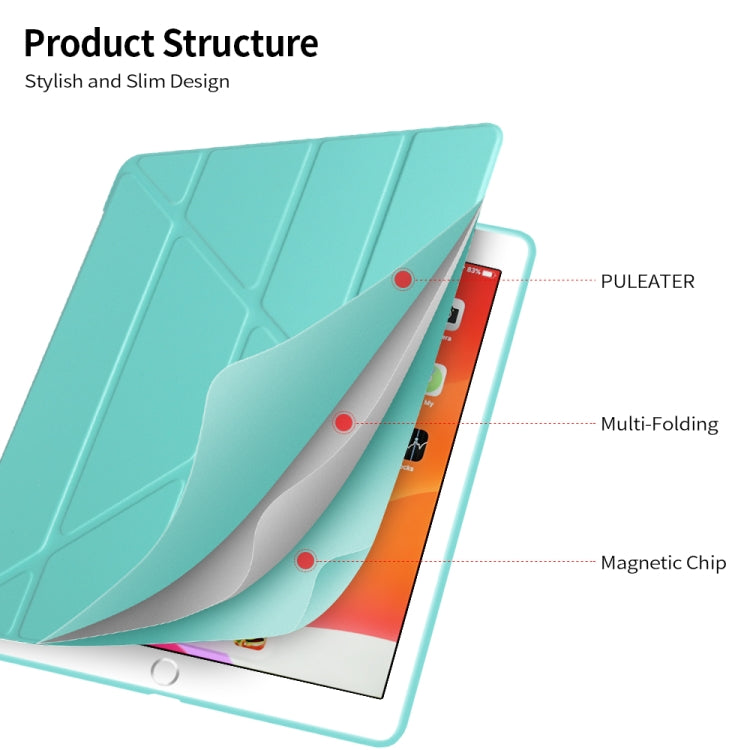 Multi-folding PU Leather Matte TPU Tablet Case For iPad Pro 10.2 2021 / 2020 / 10.5 2017