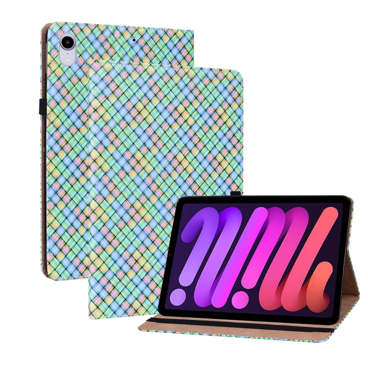 For iPad mini 6 Color Weave Smart Leather Tablet Case