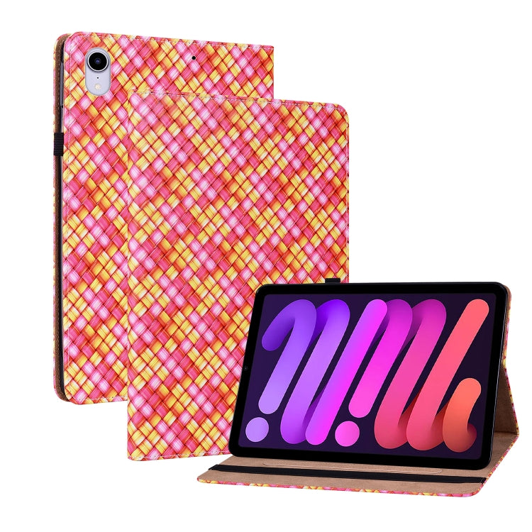 For iPad mini 6 Color Weave Smart Leather Tablet Case