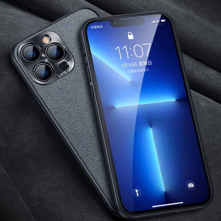 For iPhone 12 Pro Suede Leather Phone Case(Grey)