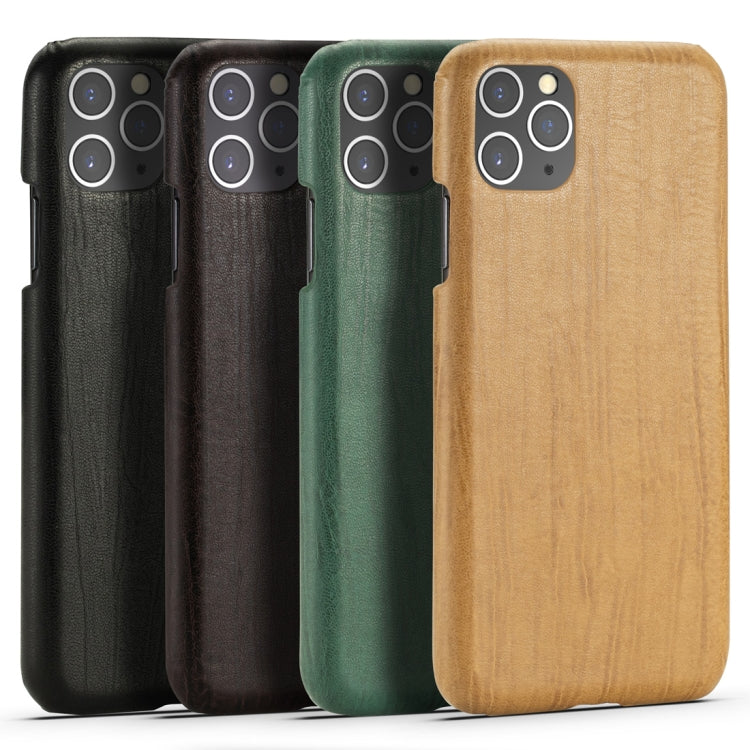 For iPhone 11 Retro Wood Texture PU + PC Protective Case