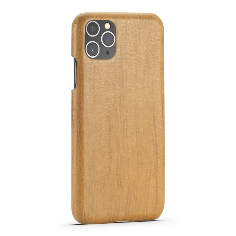 For iPhone 11 Pro Max Retro Wood Texture PU + PC Protective Case