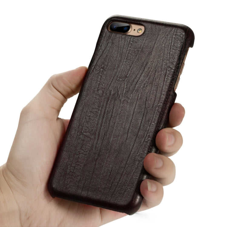 For iPhone SE 2020 & 8 & 7 Retro Wood Texture PU + PC Protective Case