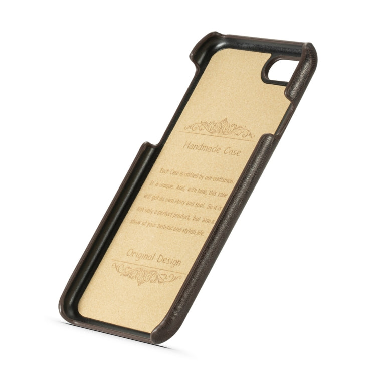 For iPhone 8 Plus & 7 Plus Retro Wood Texture PU + PC Protective Case