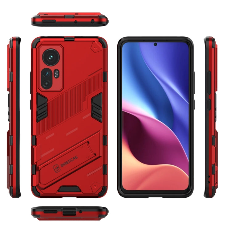 For Xiaomi Mi 12 Punk Armor 2 in 1 PC + TPU Shockproof Phone Case with Invisible Holder