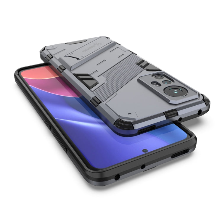 For Xiaomi Mi 12 Punk Armor 2 in 1 PC + TPU Shockproof Phone Case with Invisible Holder