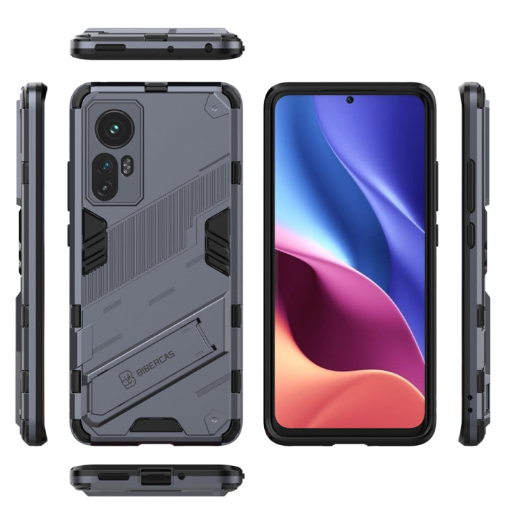 For Xiaomi Mi 12 Punk Armor 2 in 1 PC + TPU Shockproof Phone Case with Invisible Holder