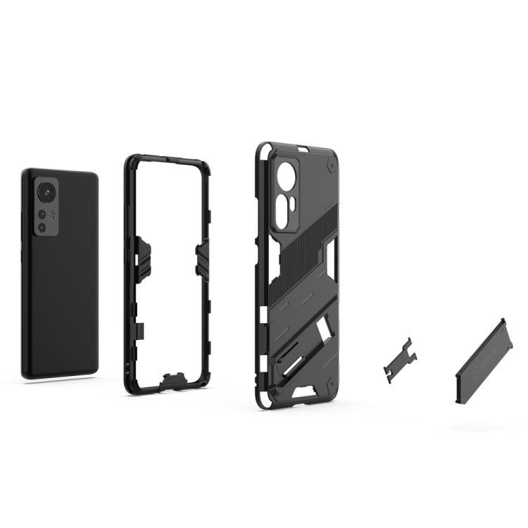 For Xiaomi Mi 12 Punk Armor 2 in 1 PC + TPU Shockproof Phone Case with Invisible Holder