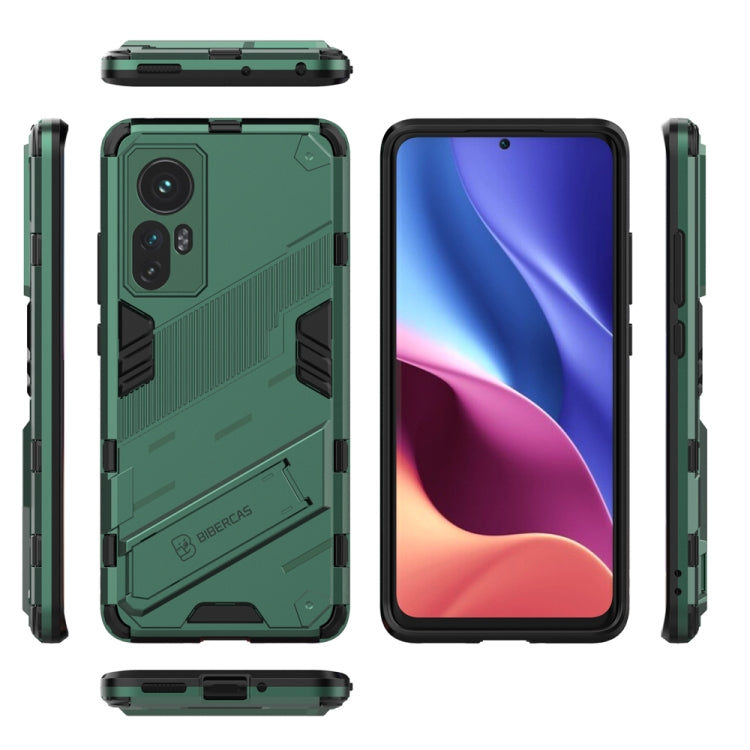 For Xiaomi Mi 12 Punk Armor 2 in 1 PC + TPU Shockproof Phone Case with Invisible Holder