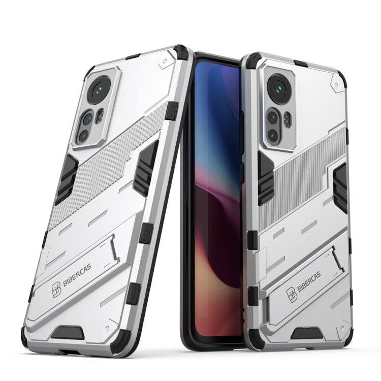 For Xiaomi Mi 12 Punk Armor 2 in 1 PC + TPU Shockproof Phone Case with Invisible Holder