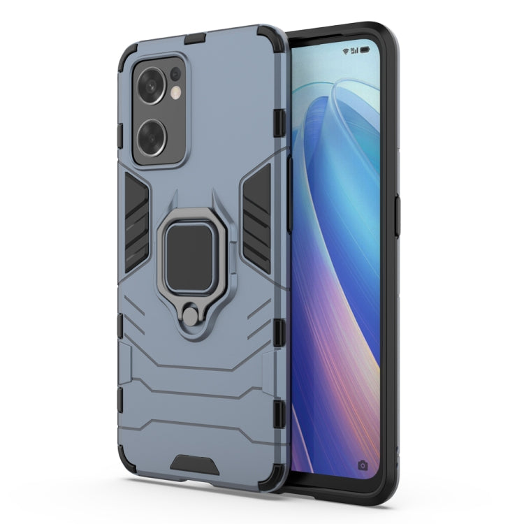 For OPPO Reno7 SE 5G PC + TPU Shockproof Protective Phone Case with Magnetic Ring Holder