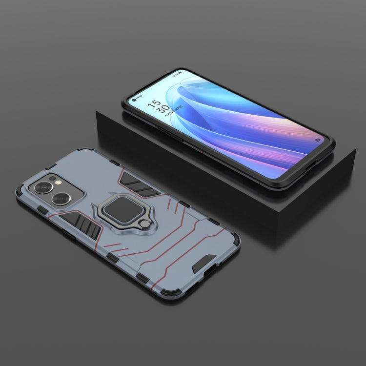 For OPPO Reno7 SE 5G PC + TPU Shockproof Protective Phone Case with Magnetic Ring Holder