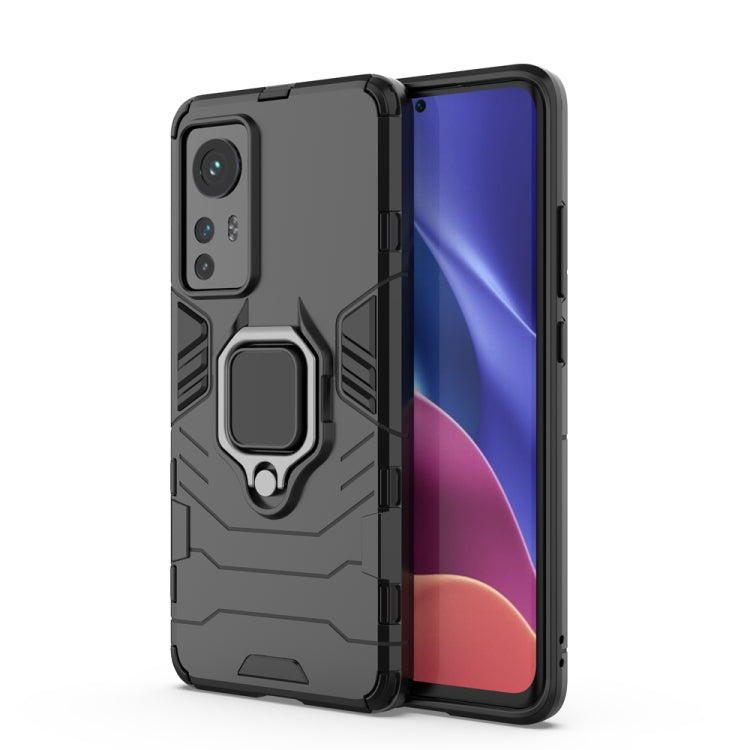 For Xiaomi 12 PC + TPU Shockproof Protective Phone Case with Magnetic Ring Holder