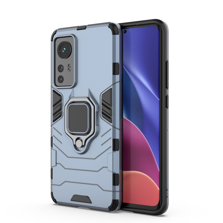 For Xiaomi 12 PC + TPU Shockproof Protective Phone Case with Magnetic Ring Holder