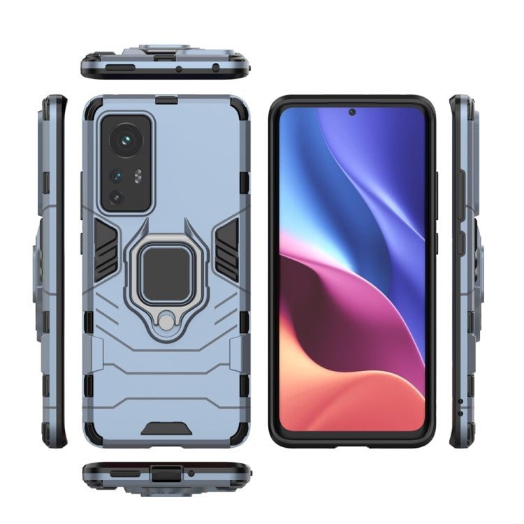 For Xiaomi 12 PC + TPU Shockproof Protective Phone Case with Magnetic Ring Holder