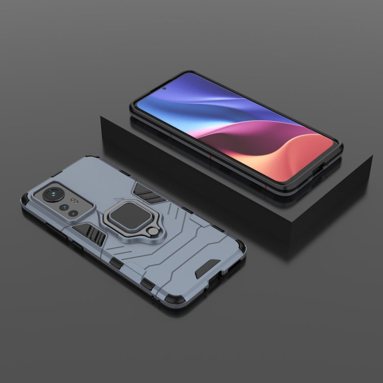 For Xiaomi 12 PC + TPU Shockproof Protective Phone Case with Magnetic Ring Holder