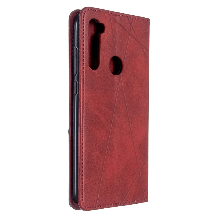 For Xiaomi Redmi Note 8T Rhombus Texture Horizontal Flip Magnetic Leather Case with Holder & Card Slots