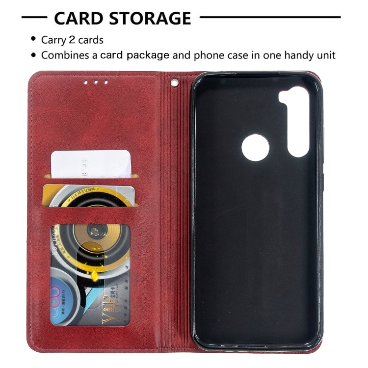 For Xiaomi Redmi Note 8T Rhombus Texture Horizontal Flip Magnetic Leather Case with Holder & Card Slots