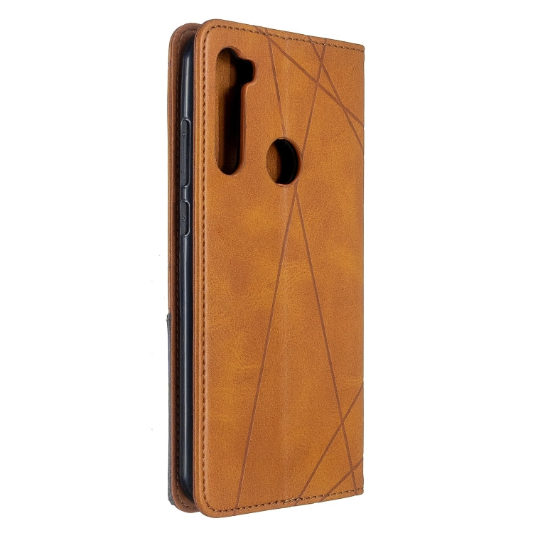 For Xiaomi Redmi Note 8T Rhombus Texture Horizontal Flip Magnetic Leather Case with Holder & Card Slots