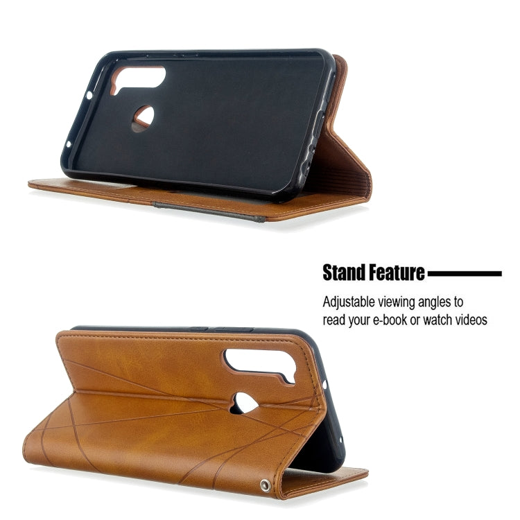 For Xiaomi Redmi Note 8T Rhombus Texture Horizontal Flip Magnetic Leather Case with Holder & Card Slots
