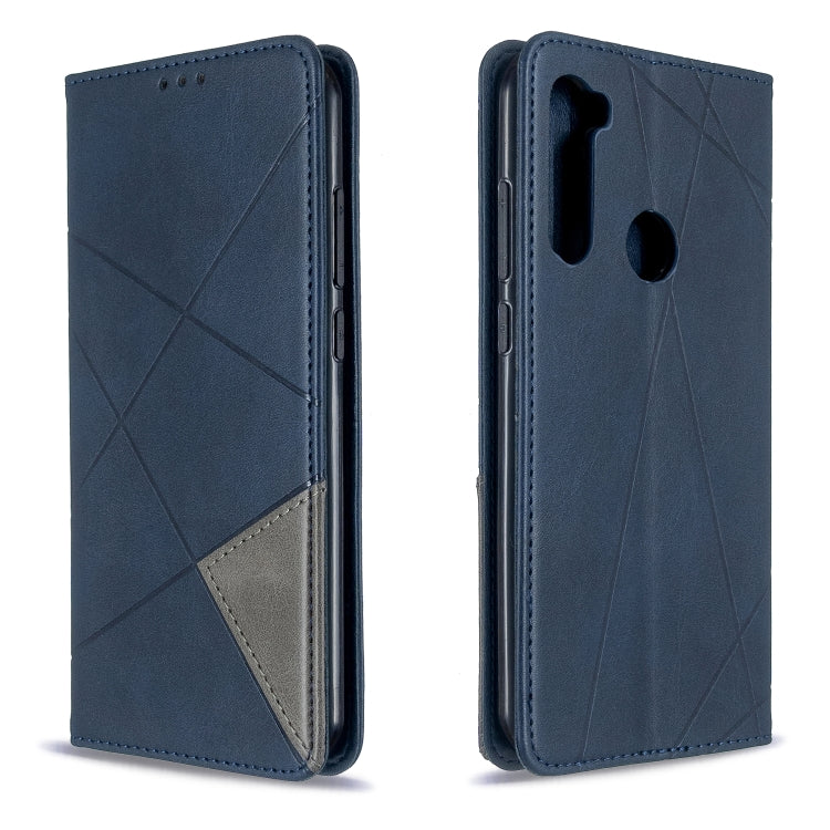 For Xiaomi Redmi Note 8T Rhombus Texture Horizontal Flip Magnetic Leather Case with Holder & Card Slots