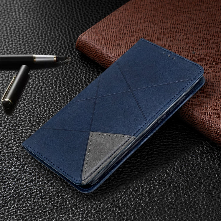 For Xiaomi Redmi Note 8T Rhombus Texture Horizontal Flip Magnetic Leather Case with Holder & Card Slots