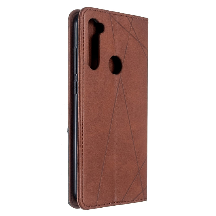 For Xiaomi Redmi Note 8T Rhombus Texture Horizontal Flip Magnetic Leather Case with Holder & Card Slots