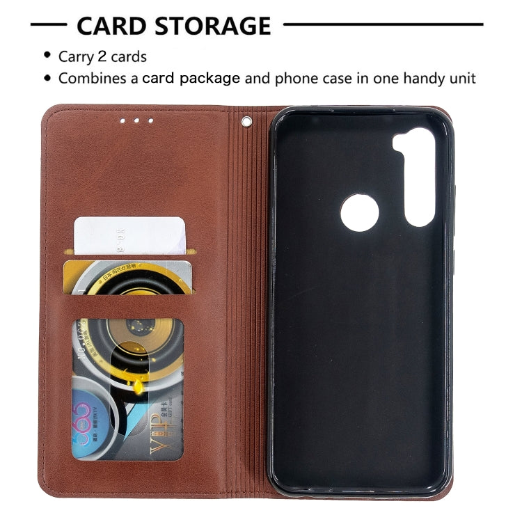 For Xiaomi Redmi Note 8T Rhombus Texture Horizontal Flip Magnetic Leather Case with Holder & Card Slots