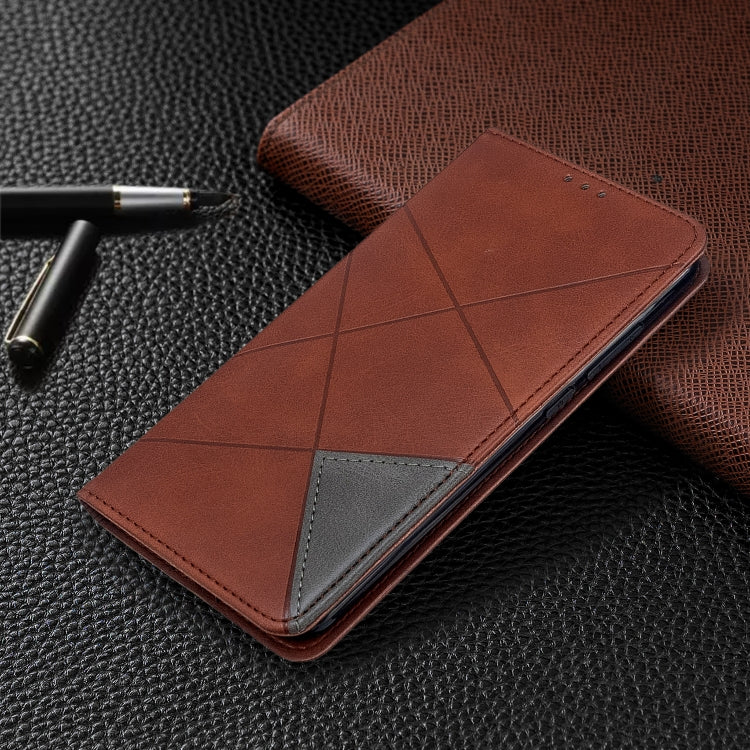 For Xiaomi Redmi Note 8T Rhombus Texture Horizontal Flip Magnetic Leather Case with Holder & Card Slots