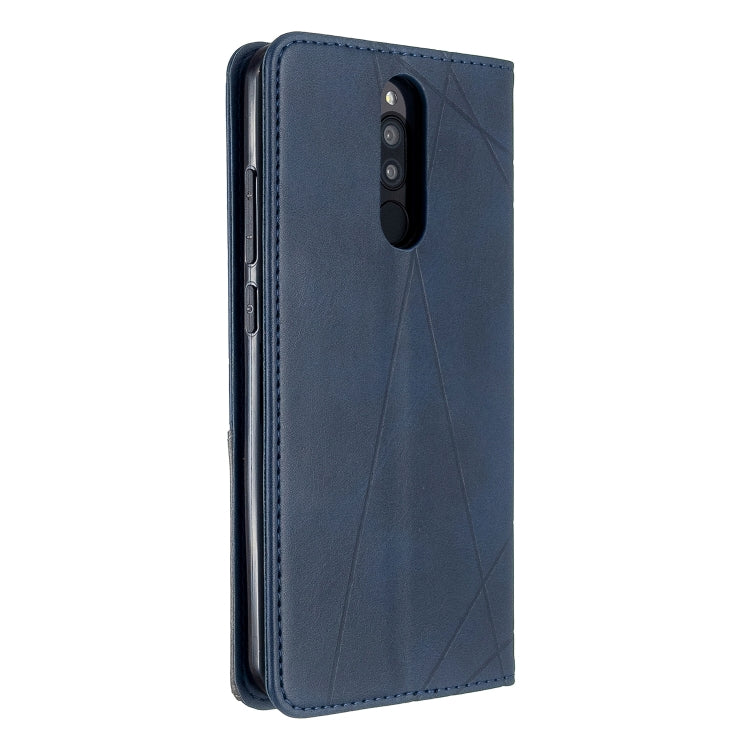 For Xiaomi Redmi 8 Rhombus Texture Horizontal Flip Magnetic Leather Case with Holder & Card Slots