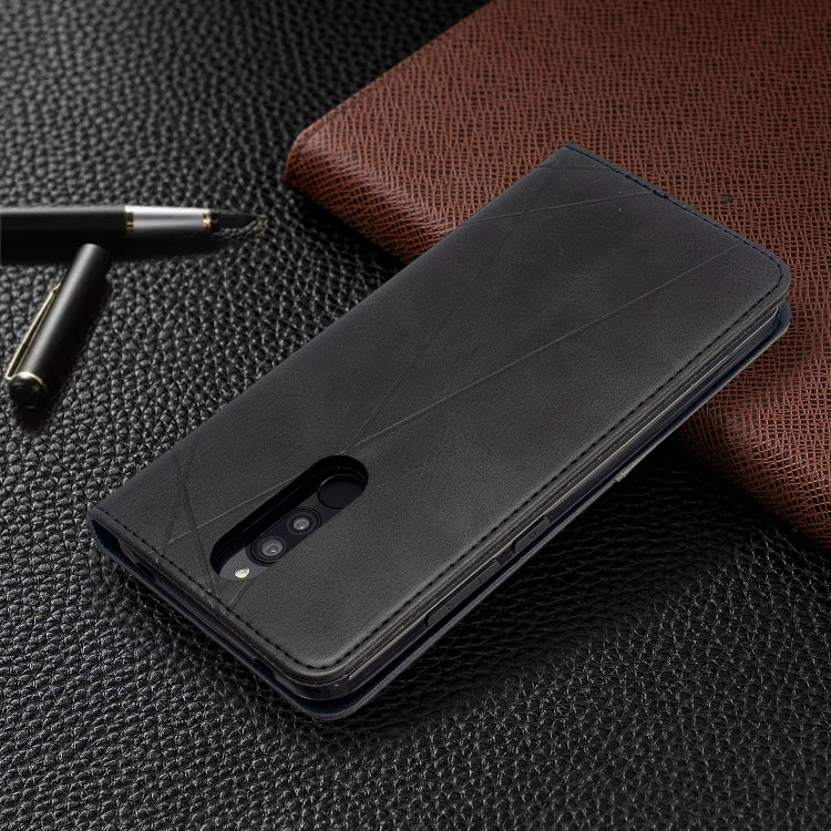 For Xiaomi Redmi 8 Rhombus Texture Horizontal Flip Magnetic Leather Case with Holder & Card Slots
