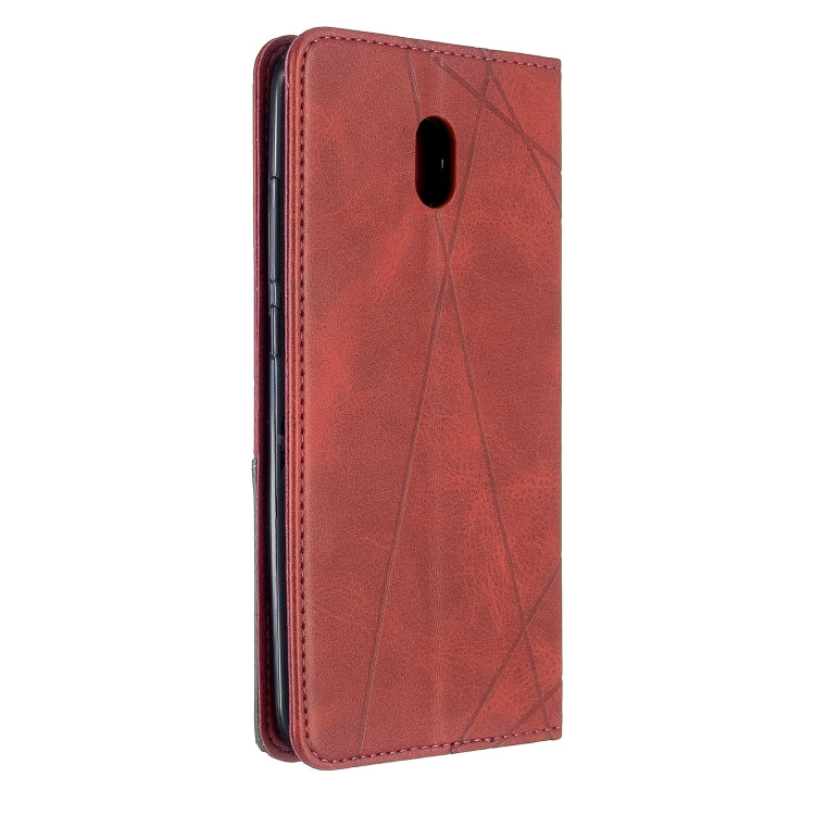 For Xiaomi Redmi 8A Rhombus Texture Horizontal Flip Magnetic Leather Case with Holder & Card Slots