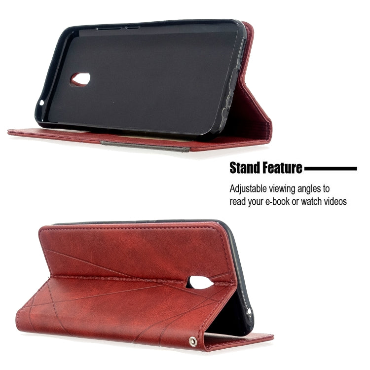 For Xiaomi Redmi 8A Rhombus Texture Horizontal Flip Magnetic Leather Case with Holder & Card Slots
