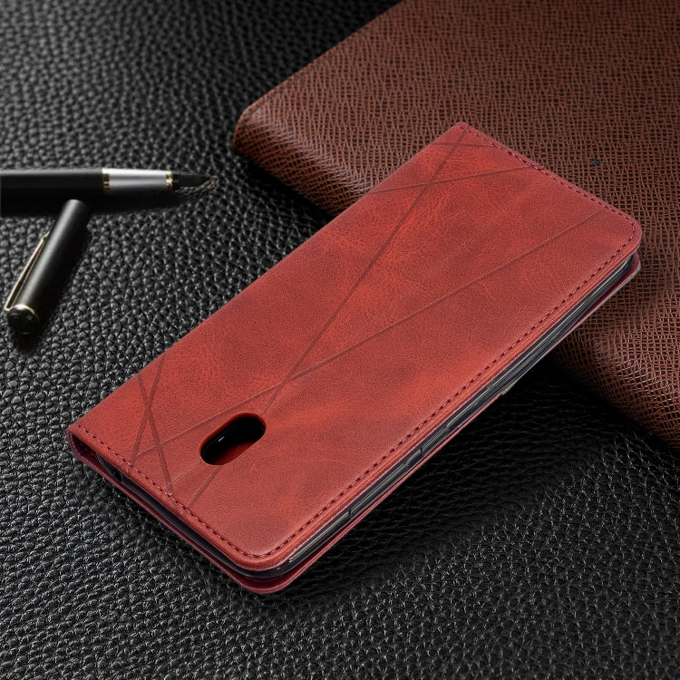 For Xiaomi Redmi 8A Rhombus Texture Horizontal Flip Magnetic Leather Case with Holder & Card Slots