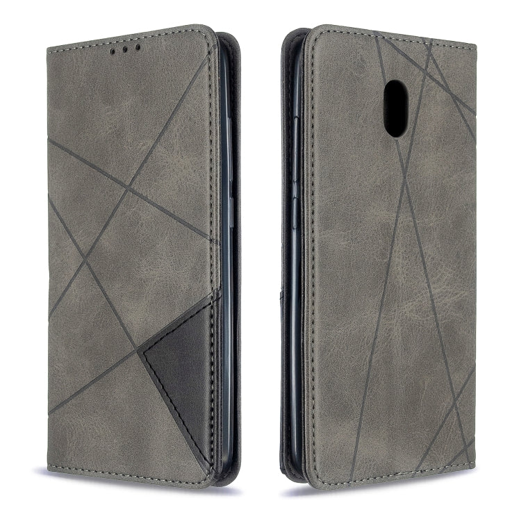 For Xiaomi Redmi 8A Rhombus Texture Horizontal Flip Magnetic Leather Case with Holder & Card Slots