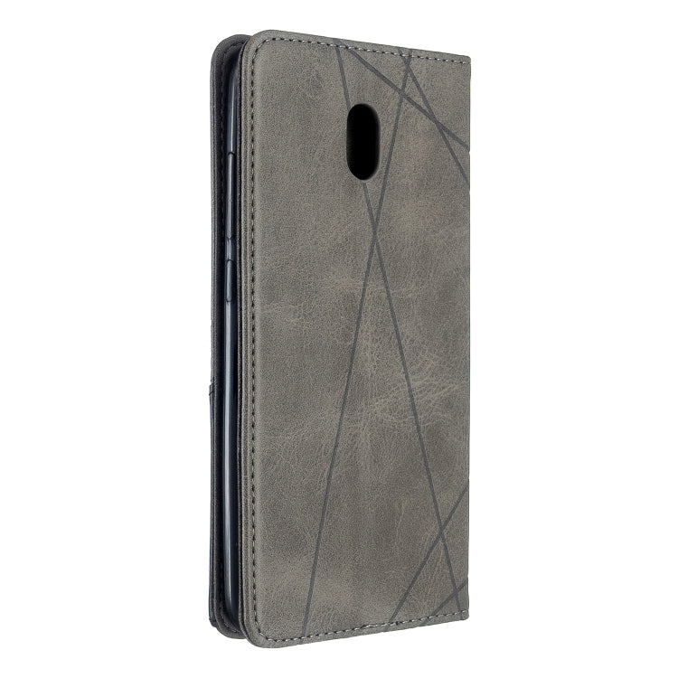 For Xiaomi Redmi 8A Rhombus Texture Horizontal Flip Magnetic Leather Case with Holder & Card Slots