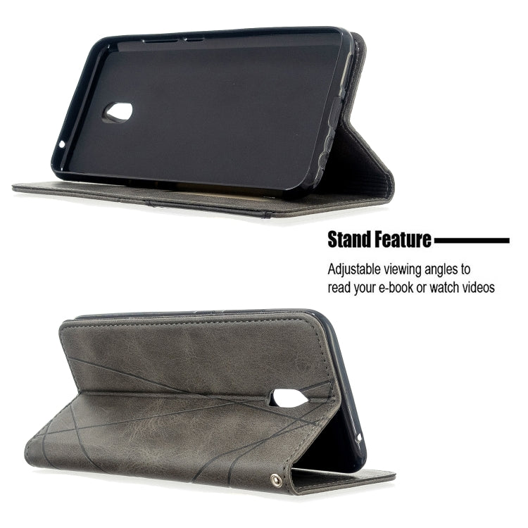 For Xiaomi Redmi 8A Rhombus Texture Horizontal Flip Magnetic Leather Case with Holder & Card Slots