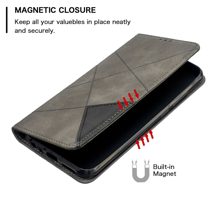 For Xiaomi Redmi 8A Rhombus Texture Horizontal Flip Magnetic Leather Case with Holder & Card Slots