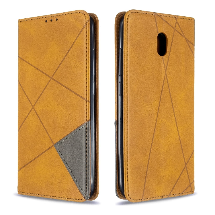 For Xiaomi Redmi 8A Rhombus Texture Horizontal Flip Magnetic Leather Case with Holder & Card Slots