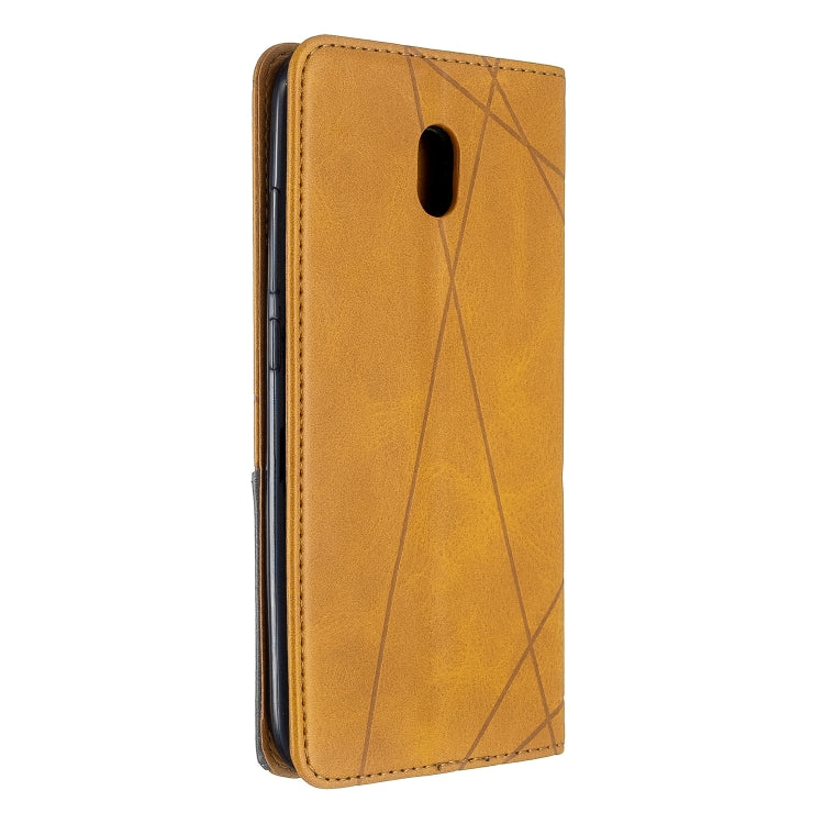 For Xiaomi Redmi 8A Rhombus Texture Horizontal Flip Magnetic Leather Case with Holder & Card Slots