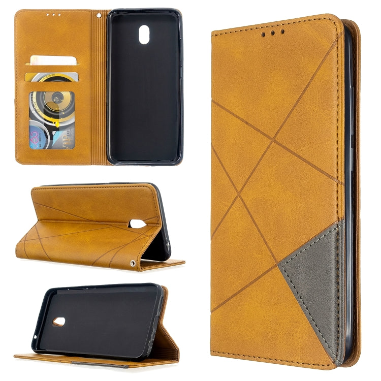 For Xiaomi Redmi 8A Rhombus Texture Horizontal Flip Magnetic Leather Case with Holder & Card Slots