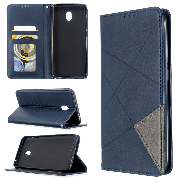 For Xiaomi Redmi 8A Rhombus Texture Horizontal Flip Magnetic Leather Case with Holder & Card Slots