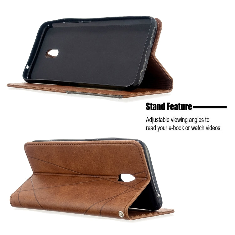 For Xiaomi Redmi 8A Rhombus Texture Horizontal Flip Magnetic Leather Case with Holder & Card Slots