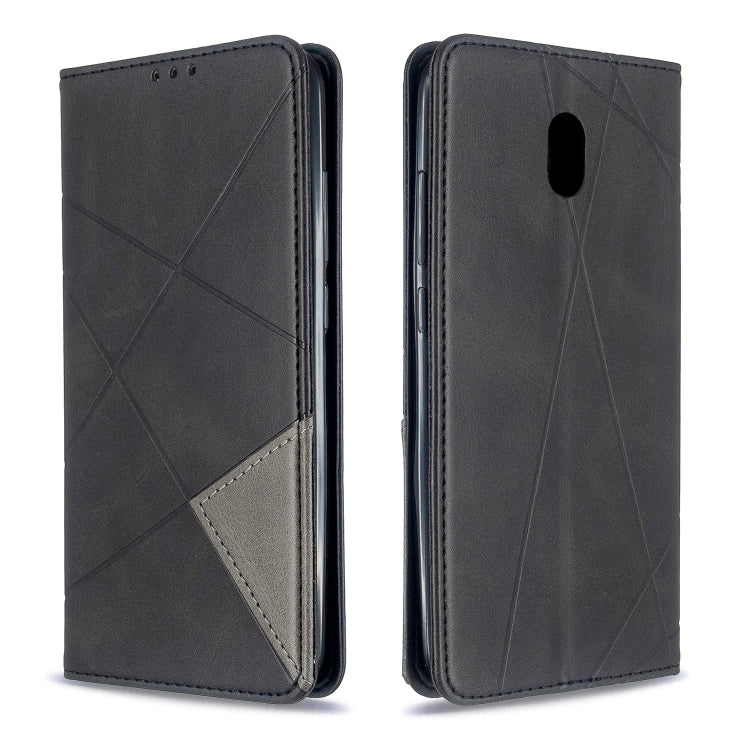 For Xiaomi Redmi 8A Rhombus Texture Horizontal Flip Magnetic Leather Case with Holder & Card Slots