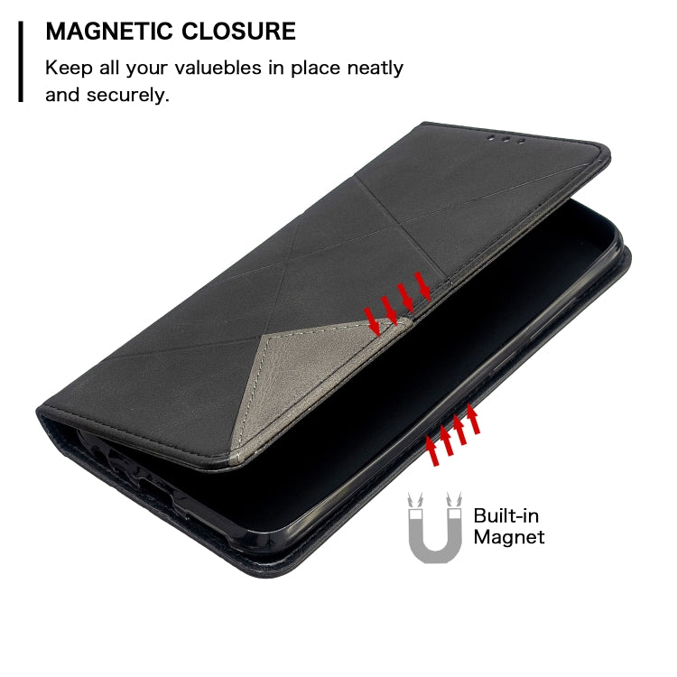 For Xiaomi Redmi 8A Rhombus Texture Horizontal Flip Magnetic Leather Case with Holder & Card Slots