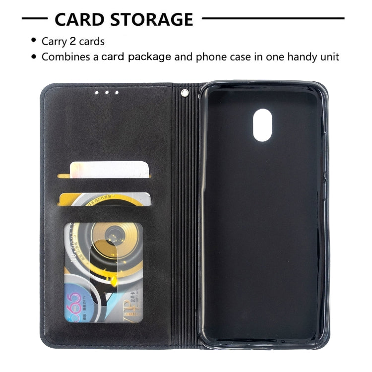 For Xiaomi Redmi 8A Rhombus Texture Horizontal Flip Magnetic Leather Case with Holder & Card Slots