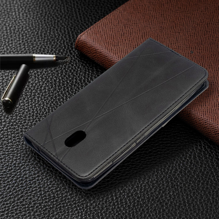 For Xiaomi Redmi 8A Rhombus Texture Horizontal Flip Magnetic Leather Case with Holder & Card Slots