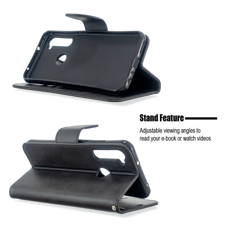 For Xiaomi Redmi Note 8T Retro Lambskin Texture Pure Color Horizontal Flip PU Leather Case with Holder & Card Slots & Wallet & Lanyard