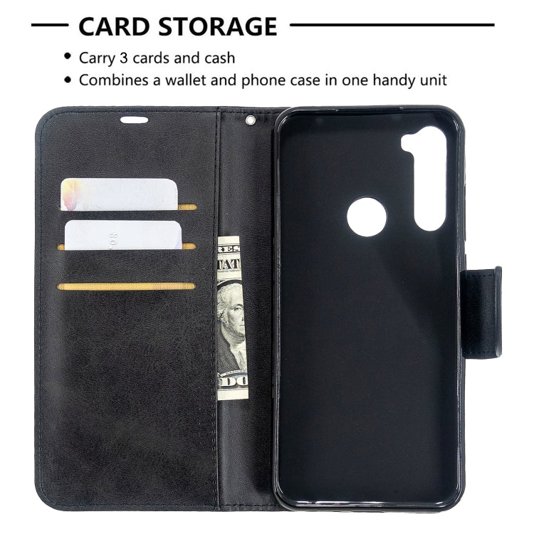 For Xiaomi Redmi Note 8T Retro Lambskin Texture Pure Color Horizontal Flip PU Leather Case with Holder & Card Slots & Wallet & Lanyard